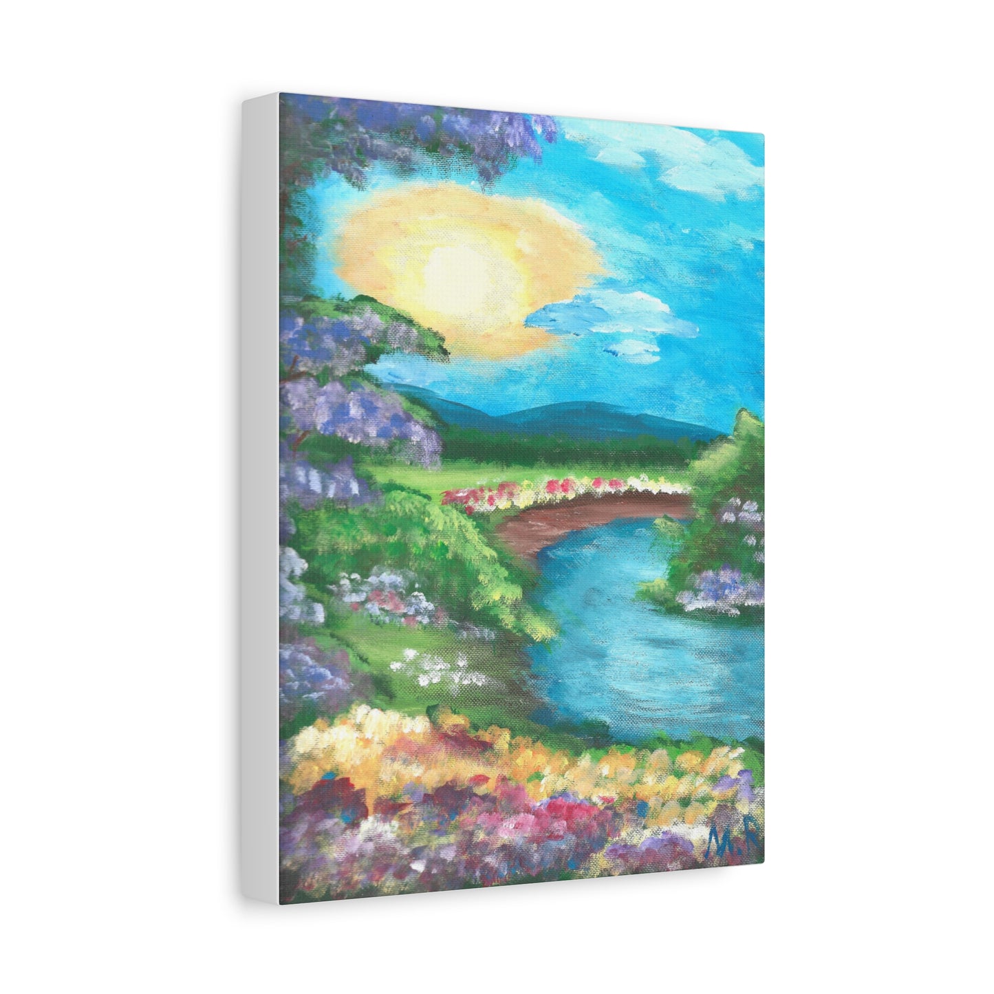 Flower Pond Canvas Print — Stretched Matte Wall Art
