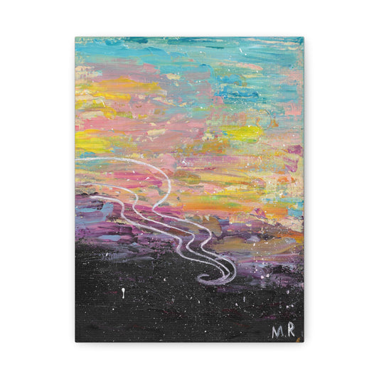 Fade Into You Canvas Art - Colorful Modern Matte Stretched Wall Decor