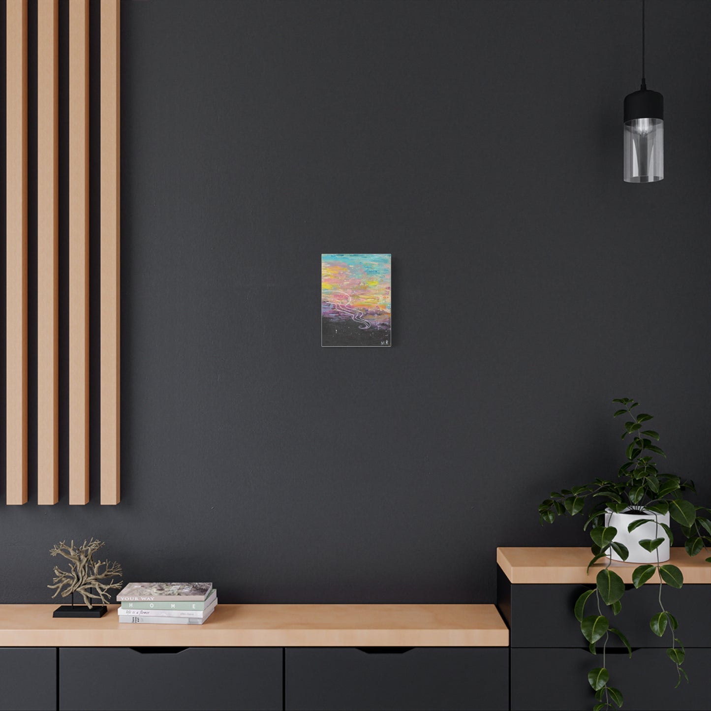 Fade Into You Canvas Art - Colorful Modern Matte Stretched Wall Decor