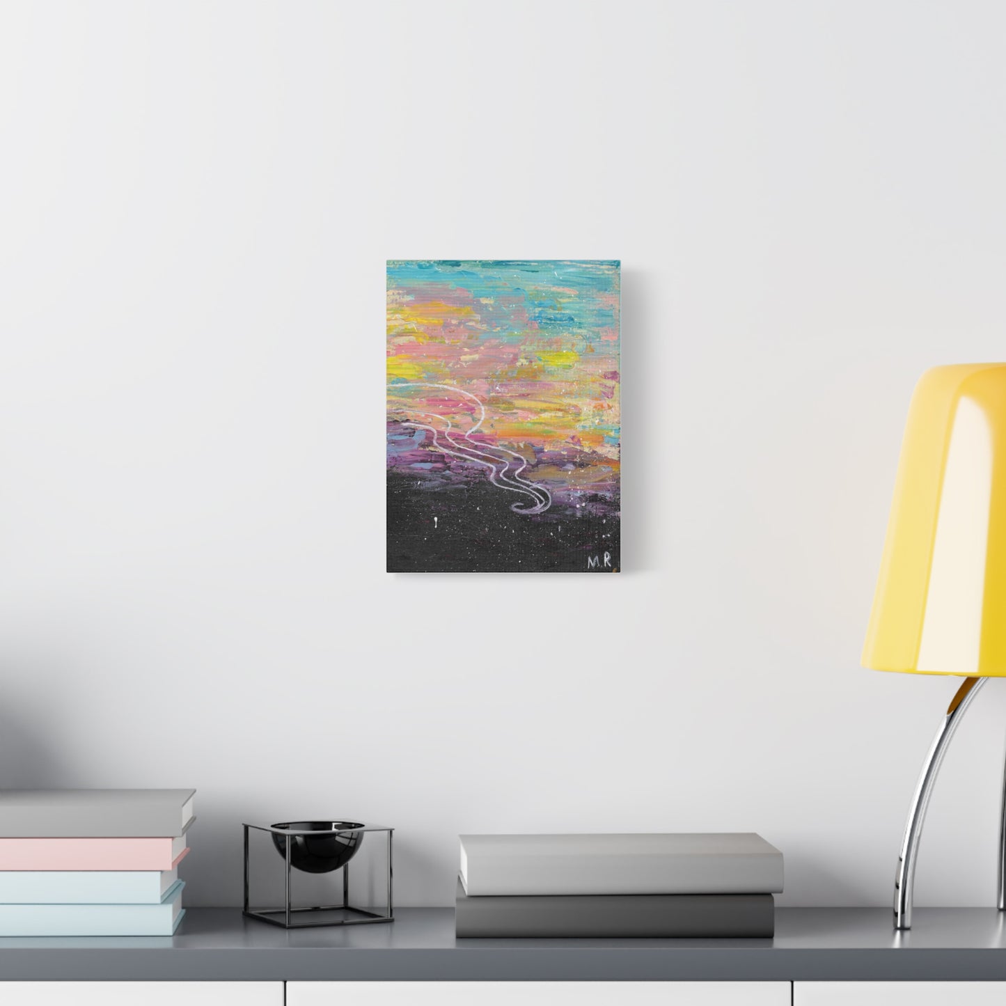 Fade Into You Canvas Art - Colorful Modern Matte Stretched Wall Decor