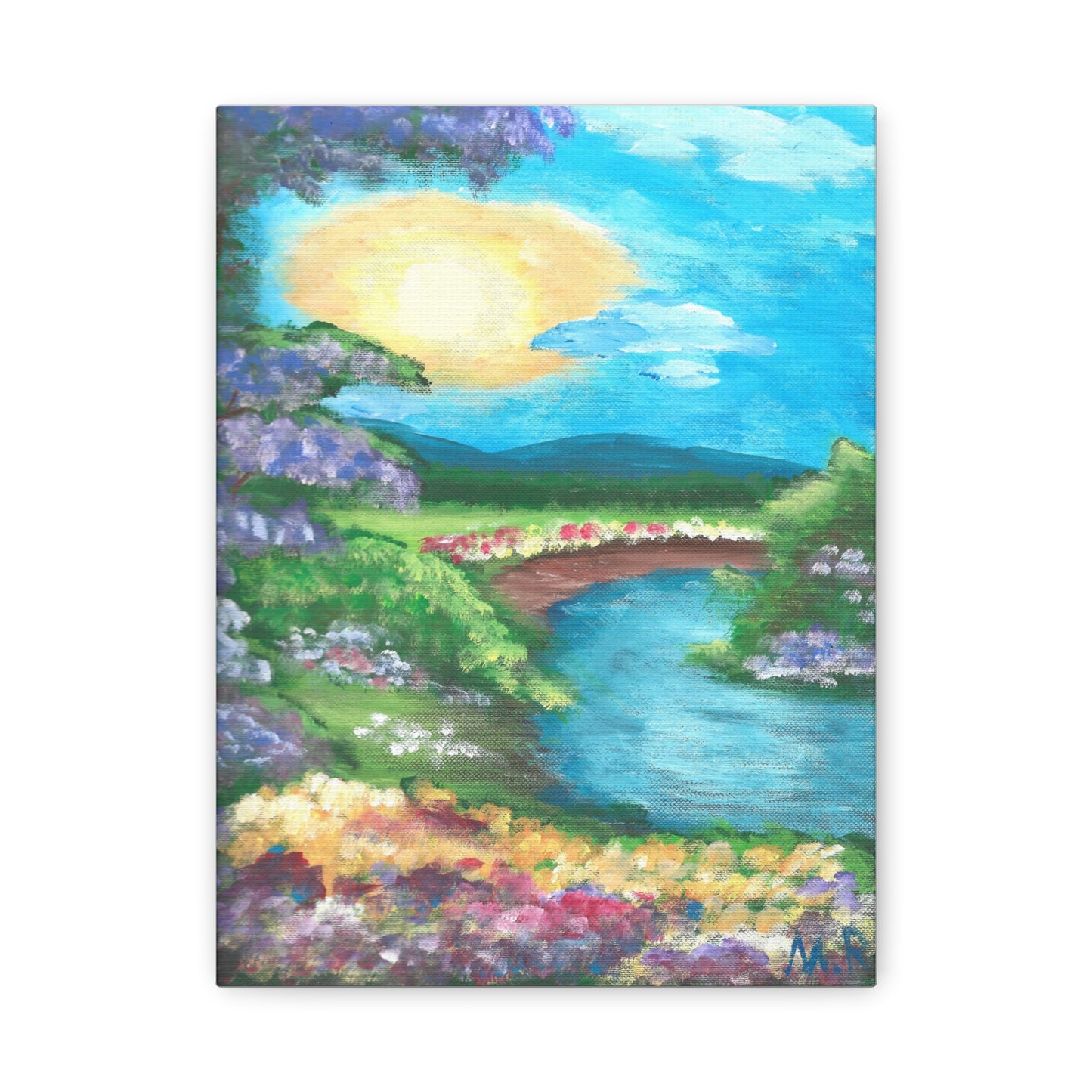 Flower Pond Canvas Print — Stretched Matte Wall Art