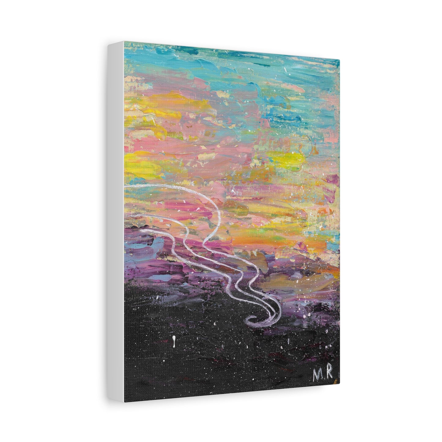 Fade Into You Canvas Art - Colorful Modern Matte Stretched Wall Decor
