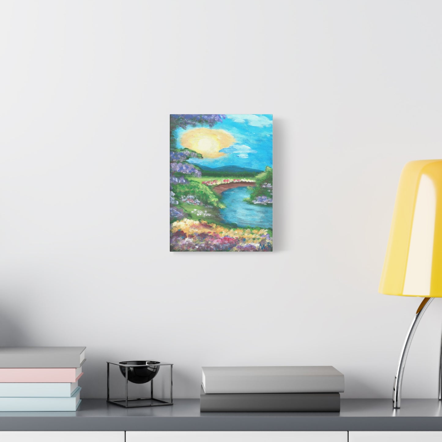 Flower Pond Canvas Print — Stretched Matte Wall Art